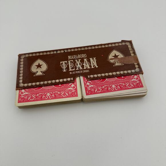 Vintage Marlboro Texan No 45 Poker Playing Cards and Holder - Picture 5 of 6